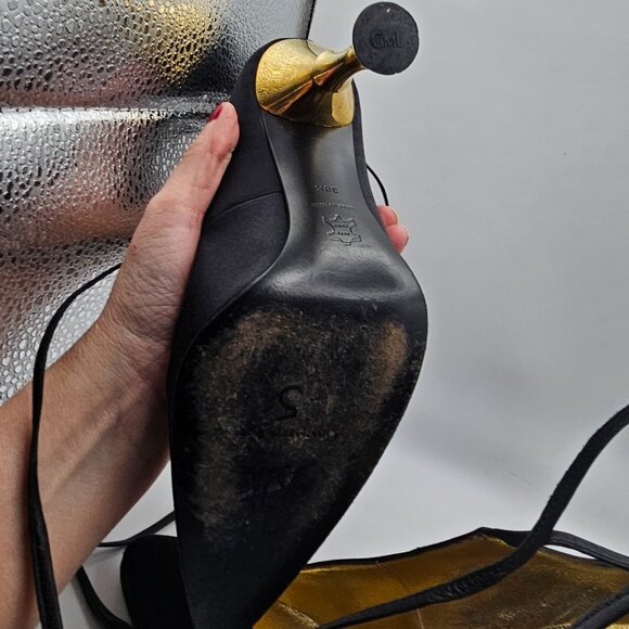 Bernard Figueroa Black Sculptural Stiletto Heels – Size 37.5 (US 7.5) - Picture 8 of 8